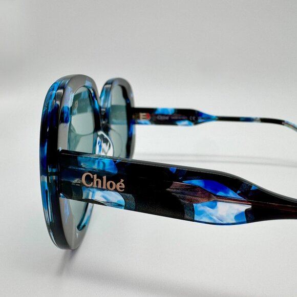 Chloé CH0195SK 003 Oversized Square Sunglasses 56mm Black Tortoise Made in Italy main image 3